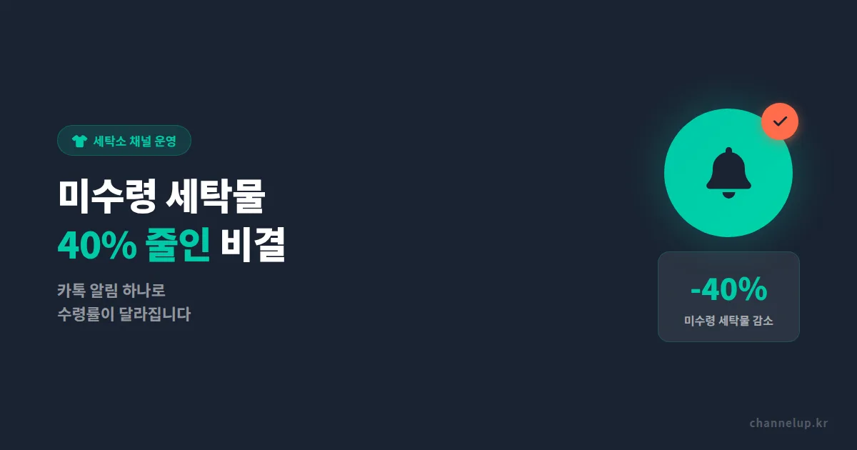 세탁소 카카오톡 채널로 미수령 세탁물 40% 줄인 사장님, 뭘 다르게 했을까?