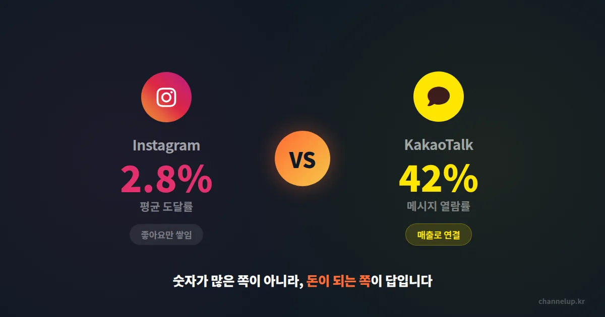 인스타그램 팔로워 vs 카카오 친구, 매출로 이어지는 건 어느 쪽일까?