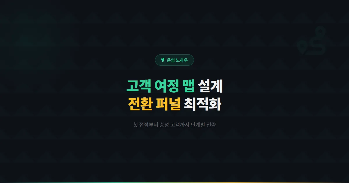 카카오톡 채널 고객 여정 맵 설계 가이드 - 첫 접점부터 충성 고객까지 전환 퍼널을 최적화하는 실전 방법