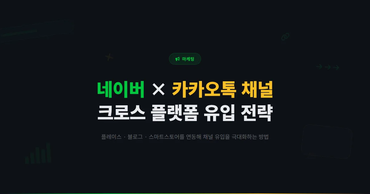 카카오톡 채널 네이버 연동 마케팅 전략 - 네이버 플레이스와 블로그를 활용해 채널 유입을 늘리는 방법