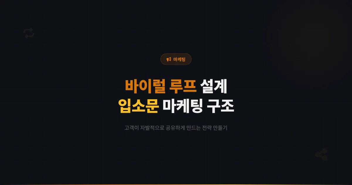 카카오톡 채널 바이럴 루프 설계 전략 - 고객이 자발적으로 공유하게 만드는 입소문 마케팅 구조 만들기