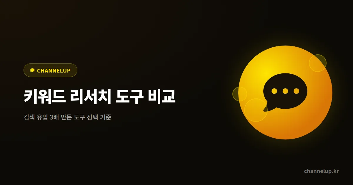 키워드 리서치 도구 비교, 카카오톡 채널 검색 유입 3배 늘린 카페의 선택은?