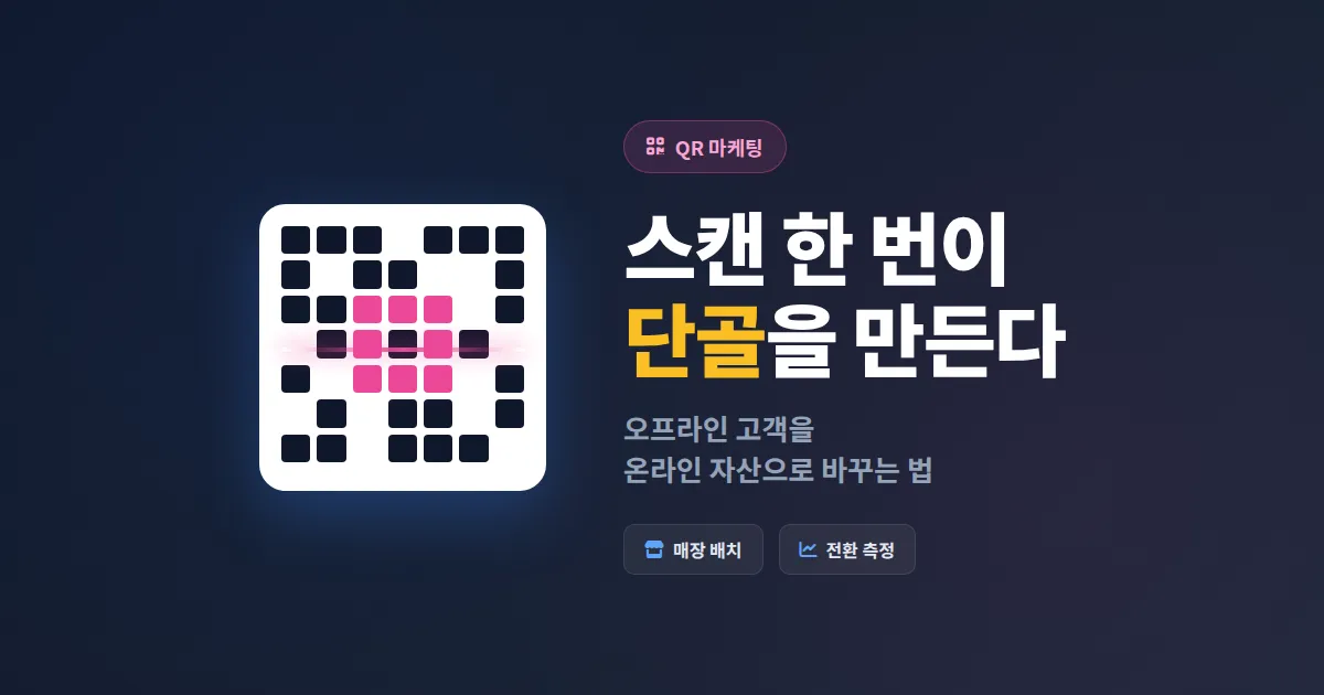 QR코드 마케팅 활용법, 오프라인 고객을 온라인 단골로 바꾸는 실전 전략