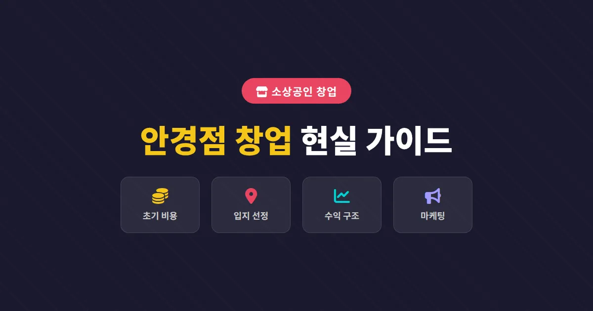 안경점 창업 가이드, 입지 선정부터 수익 구조까지 현실 분석