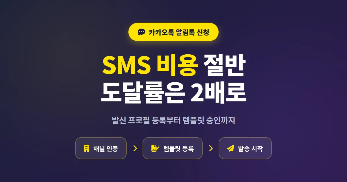 카카오톡 알림톡 신청 방법 총정리, 발신 프로필 등록부터 템플릿 승인까지 실전 가이드