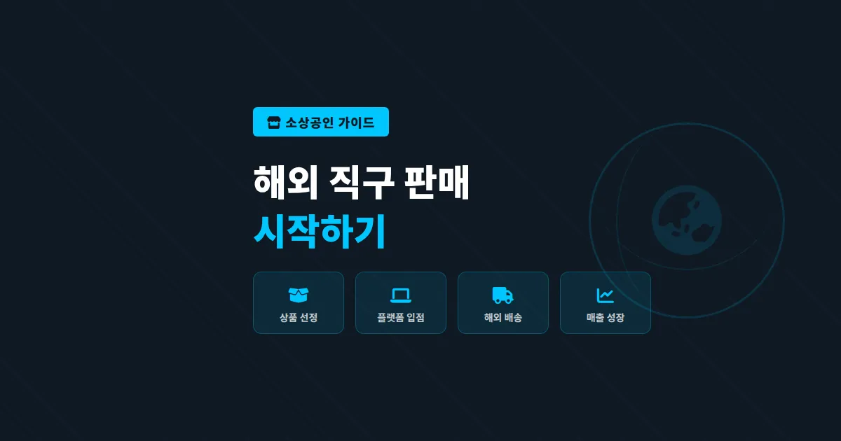 해외 직구 판매 시작하기, 소상공인이 글로벌 셀러로 성장하는 실전 로드맵